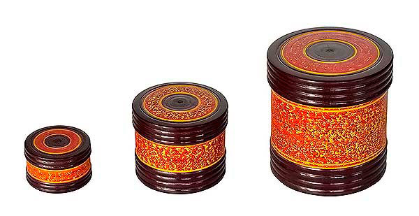 Set 3 painted boxes India